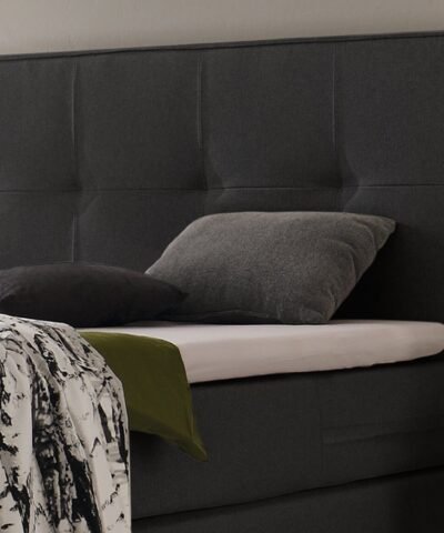 Lit boxspring incl. espace de rangement Miami Hasena 180x200 cm Anthracite / Brun – Image 3