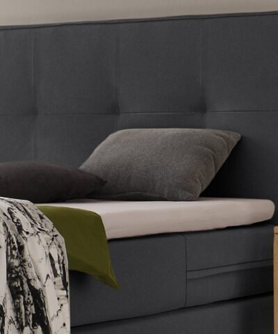 Alternative view of Lit boxspring Lodge Hasena 140x200 cm Anthracite / Brun