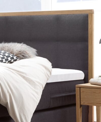 Alternative view of Lit boxspring Cottage Hasena 180x200 cm Anthracite / Brun