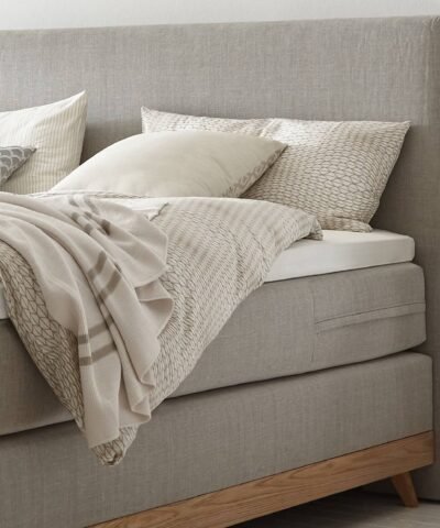 Alternative view of Lit boxspring Scandia Hasena 160x200 cm Gris / Brun