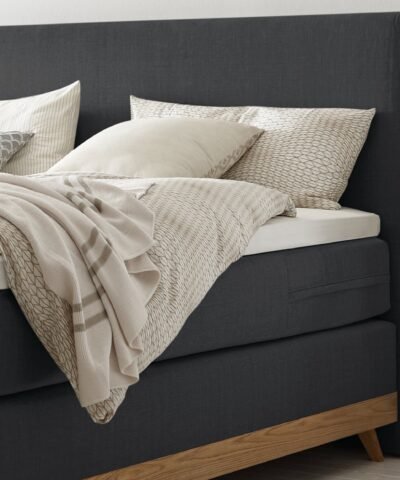 Alternative view of Lit boxspring Scandia Hasena 180x200 cm Anthracite / Brun