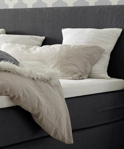 Alternative view of Lit boxspring Costa Hasena 160x200 cm Anthracite / Brun