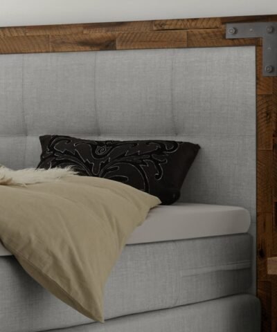 Alternative view of Lit boxspring Memphis Hasena 160x200 cm Gris / Brun