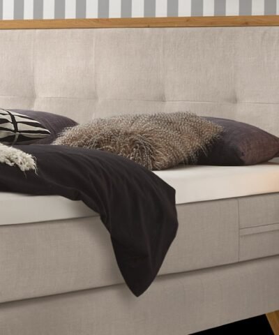 Alternative view of Lit boxspring Nordic Hasena 180x200 cm Beige / Brun