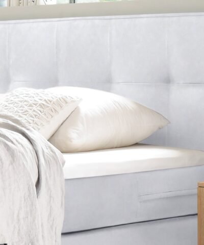 Alternative view of Lit boxspring Bella Hasena 160x200 cm Blanc / Brun