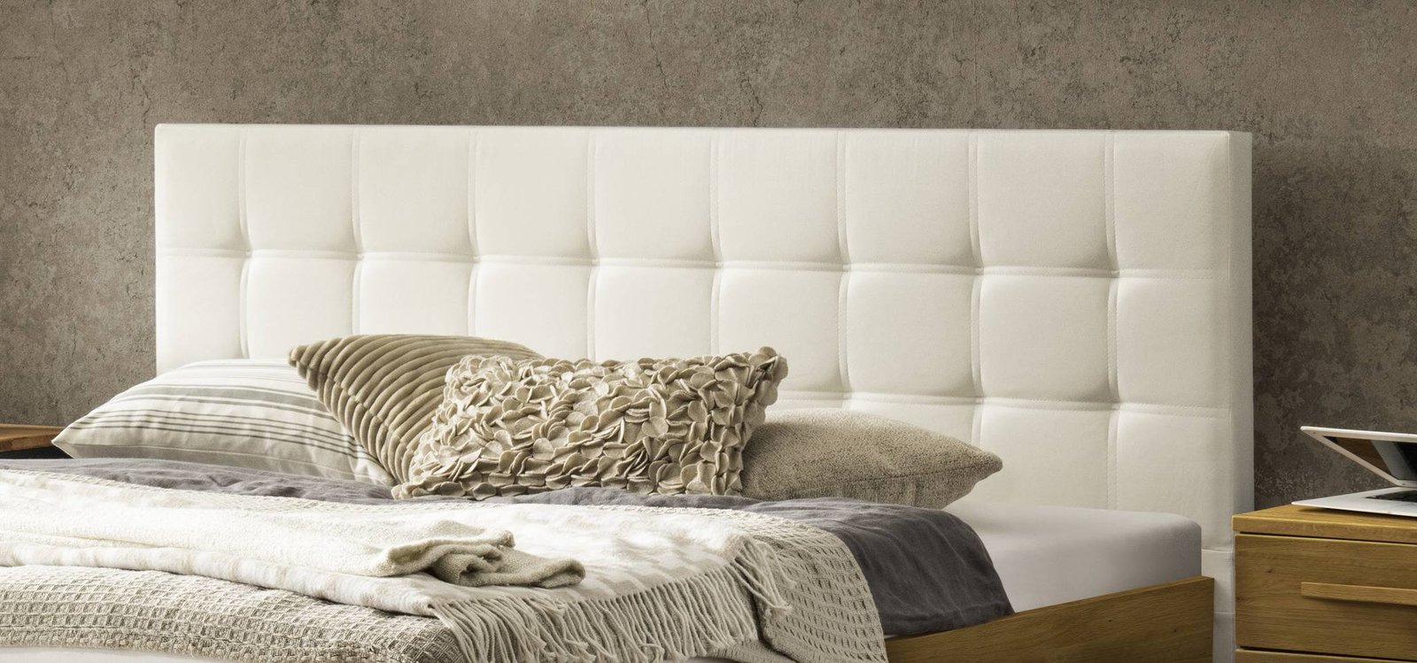 Lit Alcamo Hasena Chêne bois massif 323-Kul white 160x200 cm Blanc / Brun – Image 2