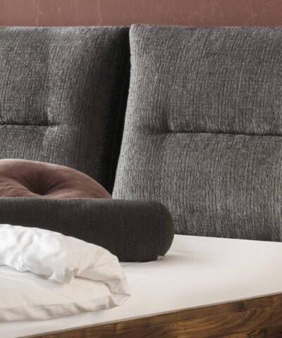 Alternative view of Lit Totti Hasena Noyer massif 751-Fusio anthracit 180x200 cm Anthracite / Brun