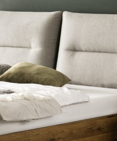 Alternative view of Lit Emilia Hasena Chêne bois massif 730-Cyclo cream 140x200 cm Blanc / Brun