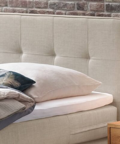 Alternative view of Lit boxspring Finca Hasena 140x200 cm Beige / Brun