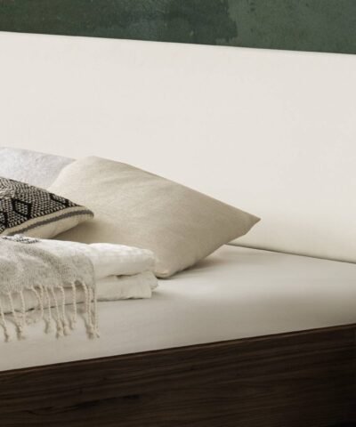 Alternative view of Lit Parete Hasena Noyer massif 323-Kul white 160x200 cm Anthracite / Blanc / Brun