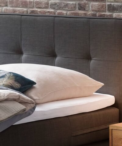 Alternative view of Lit boxspring Finca Hasena 140x200 cm Anthracite / Brun