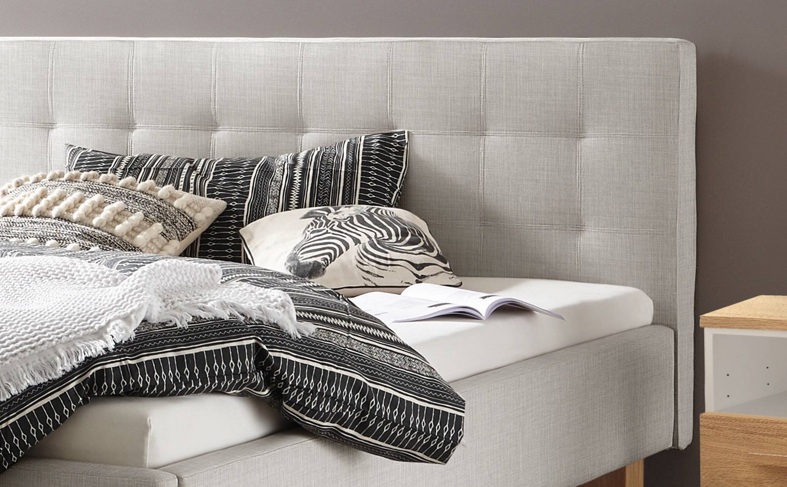 Lit Noemi Hasena 160x200 cm Gris / Brun – Image 2