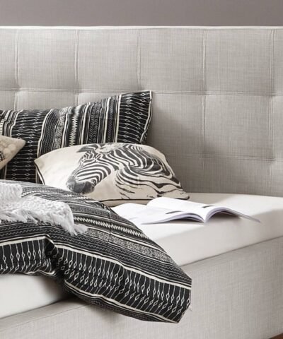 Alternative view of Lit Noemi Hasena 180x200 cm Gris / Brun