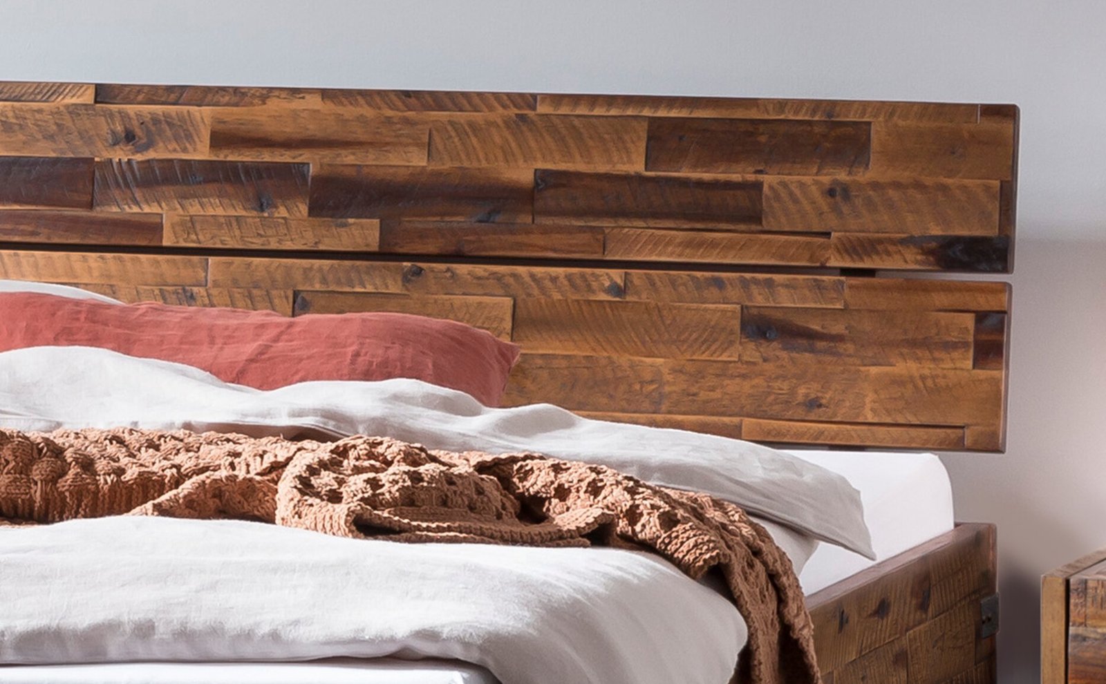 Bett Duno Hasena 180x200 cm Grau/Silber / Braun – Bild 2