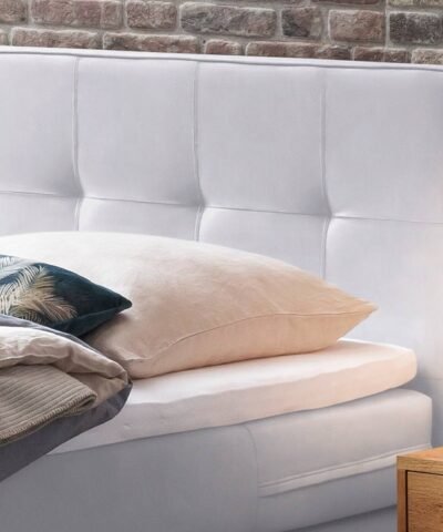 Alternative view of Lit boxspring Finca Hasena 160x200 cm Blanc / Brun