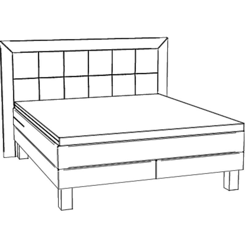 Lit boxspring Rustico Hasena 140x200 cm Blanc / Brun – Image 3