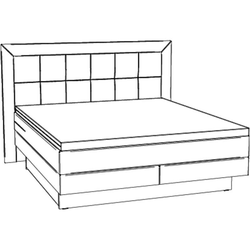 Boxspring bett inkl. stauraum Texas Hasena 180x200 cm, Weiß / Braun – Bild 4