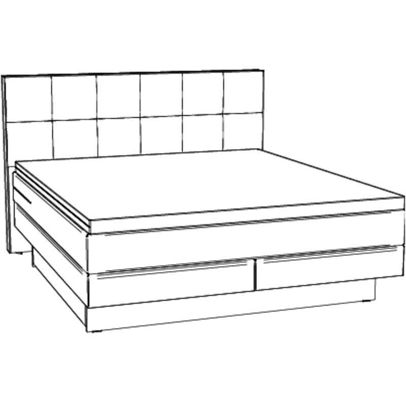 Boxspring bett inkl. stauraum Miami Hasena 180x200 cm, Weiß / Braun – Bild 4