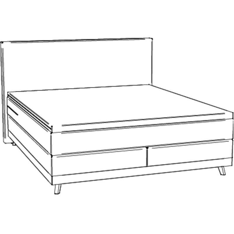 Boxspring bett Scandia Hasena 140x200 cm Anthrazit / Braun – Bild 3