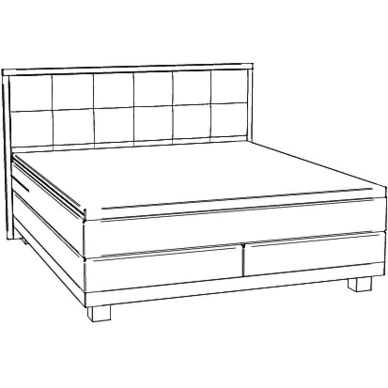 Boxspring bett Chalet Hasena 140x200 cm Anthrazit / Braun – Bild 3