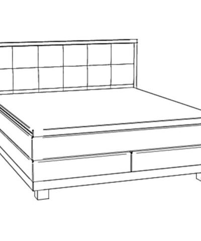 Lit boxspring Chalet Hasena 140x200 cm Gris / Brun – Image 3