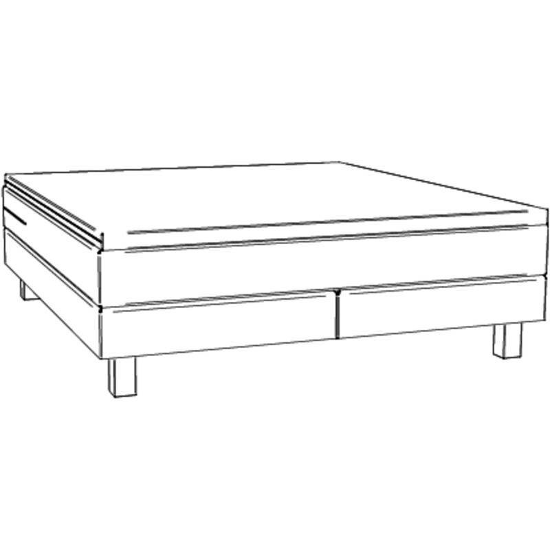 Lit boxspring Isoba Hasena 160x200 cm Beige / Brun – Image 3