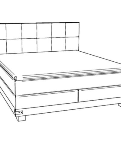 Lit boxspring Boston Hasena 160x200 cm Gris / Brun – Image 3