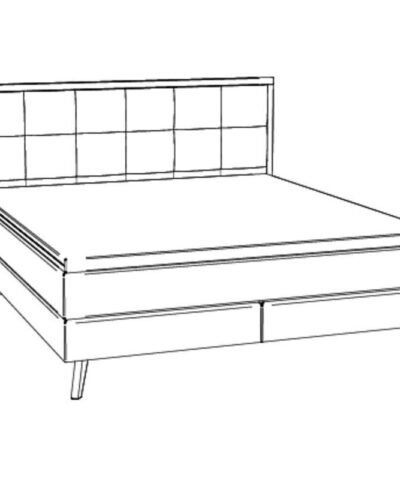 Lit boxspring Nordic Hasena 140x200 cm Blanc / Brun – Image 3