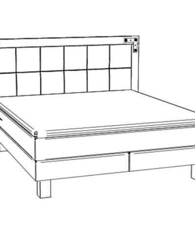Boxspring bett Memphis Hasena 140-Anthrazit / Braun – Bild 3