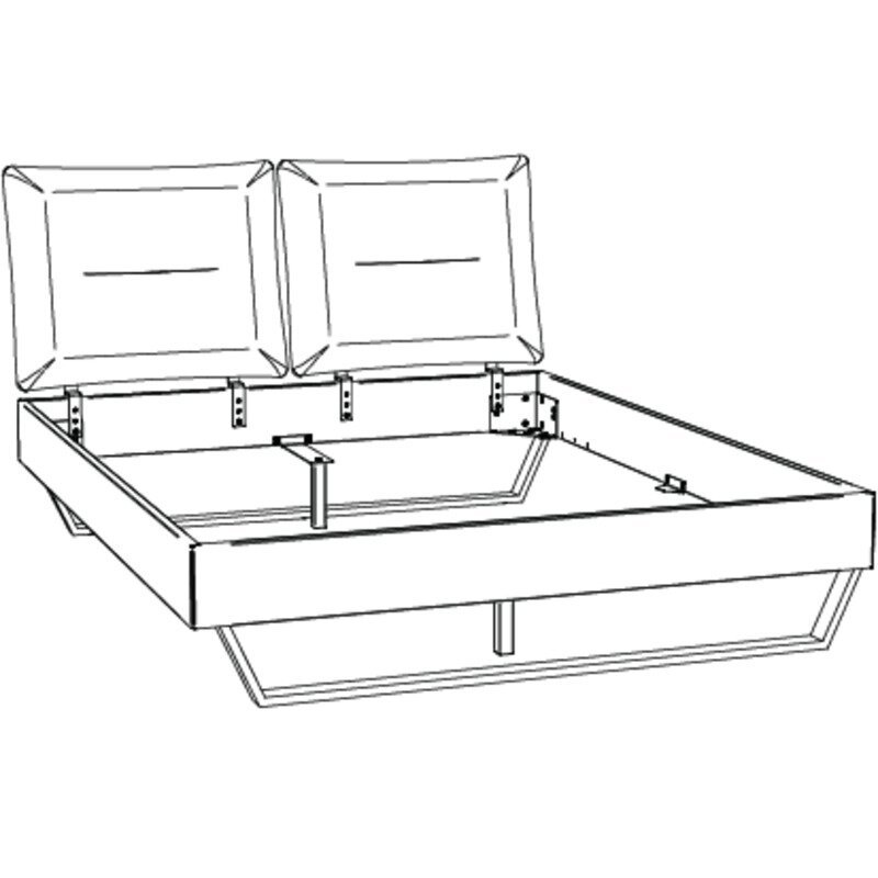 Bett Totti Hasena massivem Nussbaum 751-Fusio anthracit 180x200 cm Anthrazit / Braun – Bild 3