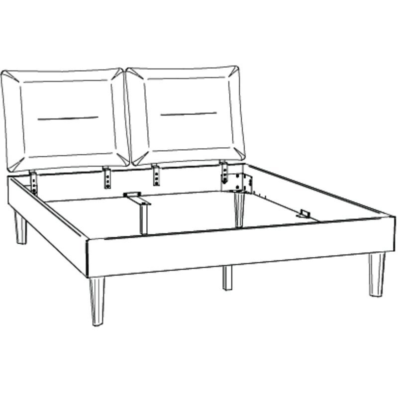 Bett Emilia Hasena Nussbaum massiv 730-Cyclo cream 160x200 cm, Weiß / Braun – Bild 3