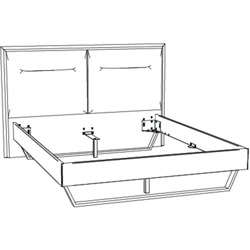 Bett Marisa Hasena Nussbaum massiv 390-Alpina lightgrey 180x200 cm Anthrazit / Grau / Braun – Bild 3