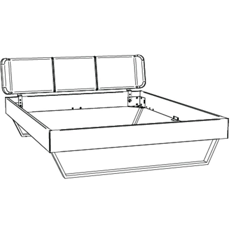 Bett Adriano Hasena Nussbaum massiv 336-Kul smoke 140x200 cm Anthrazit / Grau / Braun – Bild 3