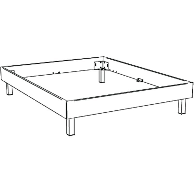 Bett Senza Hasena Eiche massivholz, 100x200 cm, Grau/Silber / Braun – Bild 2