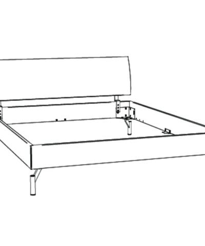 Lit Parete Hasena Hêtre coeur rouge bois massif 323-Kul white 120x200 cm Gris / Blanc / Brun – Image 3