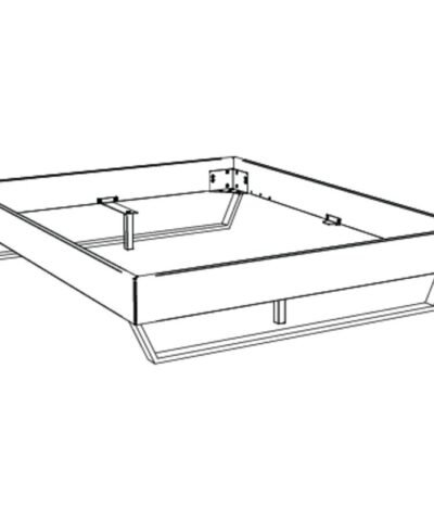 Alternative view of Lit Ostuni Hasena Chêne bois massif 160x200 cm Anthracite / Brun