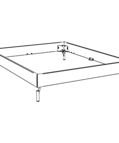 Alternative view of Lit Nicolo Hasena Hêtre coeur rouge bois massif 90x200 cm Gris / Brun