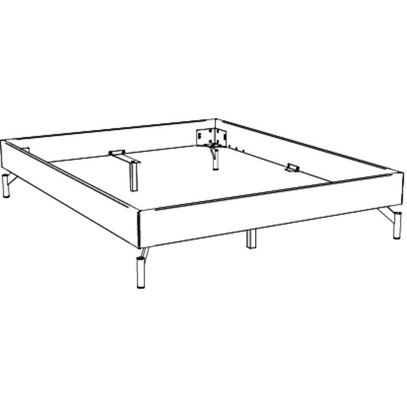 Bett Nicolo Hasena Eiche massivholz-160x200 cm Anthrazit / Braun – Bild 2