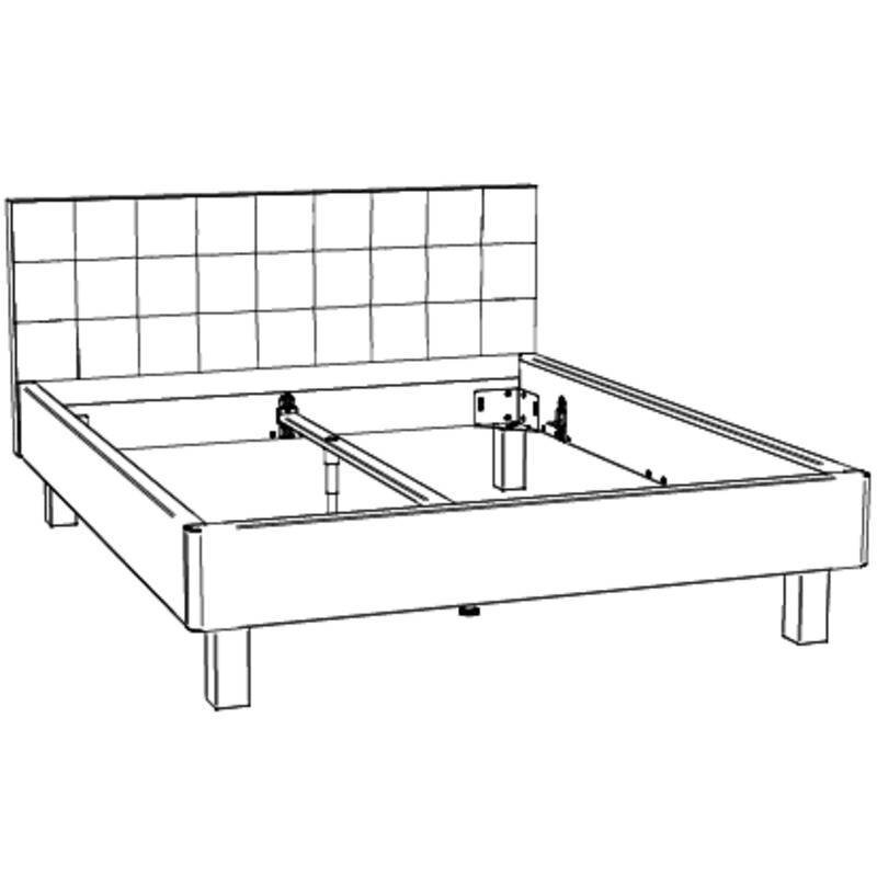 Lit Noemi Hasena 160x200 cm Gris / Brun – Image 3