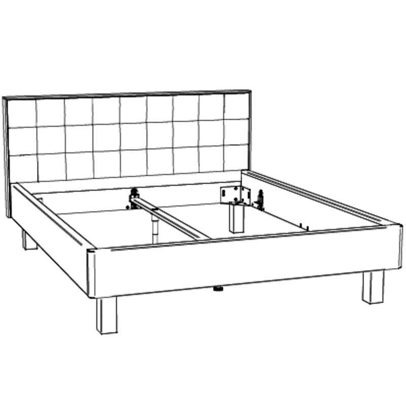 Bett Noah Hasena 180x200 cm Grau / Braun – Bild 3