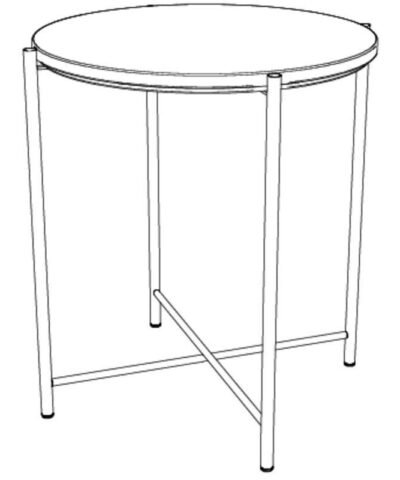 Alternative view of Table de nuit Nali Hasena Cuivre / Brun