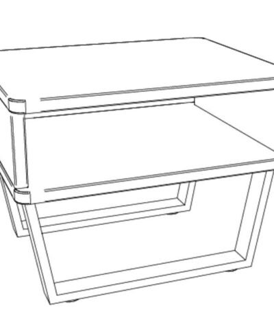 Alternative view of Table de nuit Surf Hasena Anthracite / Brun