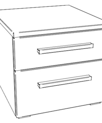 Alternative view of Table de nuit Twia Hasena Blanc / Brun