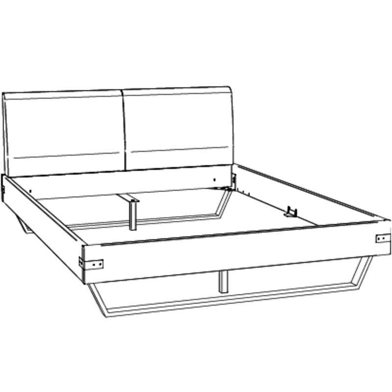 Bett Ezzino Hasena 180x200 cm Anthrazit / Grau / Braun – Bild 3