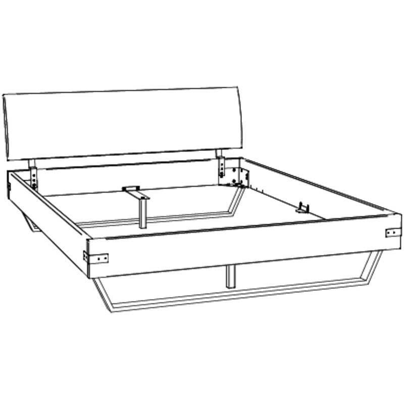 Bett Lecona Hasena 160x200 cm Anthrazit / Grau / Braun – Bild 3