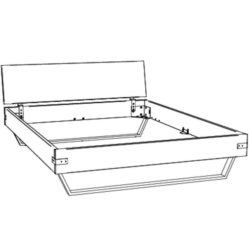 Bett ses otto des zweiten Hasena 140x200 cm Anthrazit / Braun – Bild 3