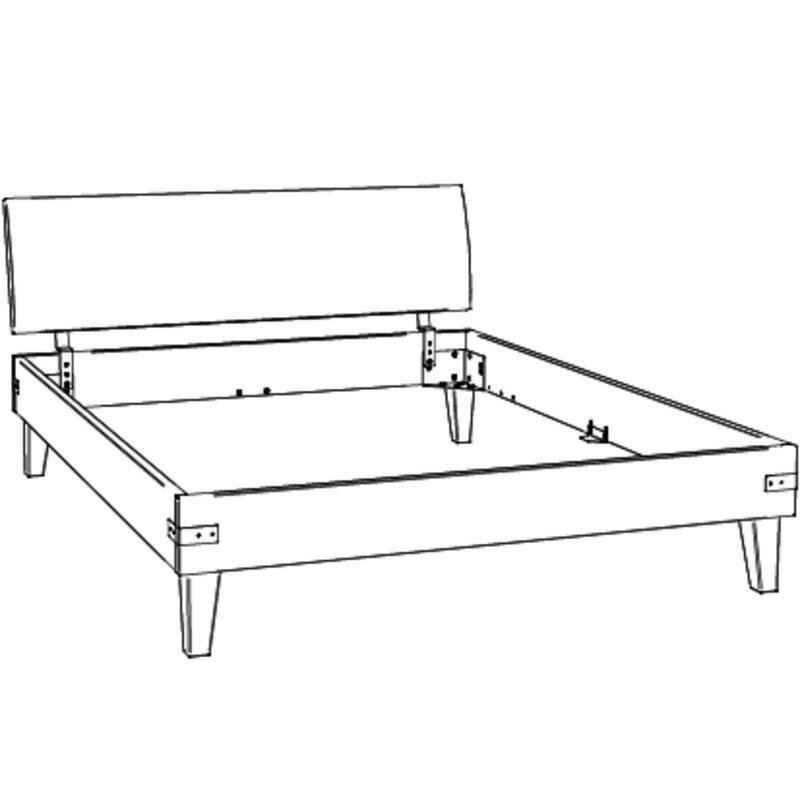 Lit Golea Hasena 120x200 cm Gris / Brun – Image 3