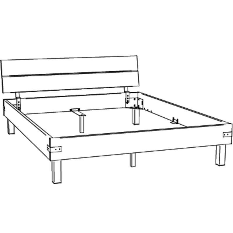 Bett Duno Hasena 160x200 cm, Grau/Silber / Braun – Bild 3