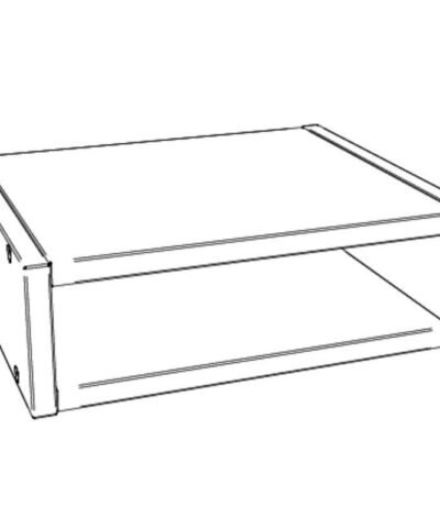 Alternative view of Table de nuit Jago Hasena Anthracite / Brun