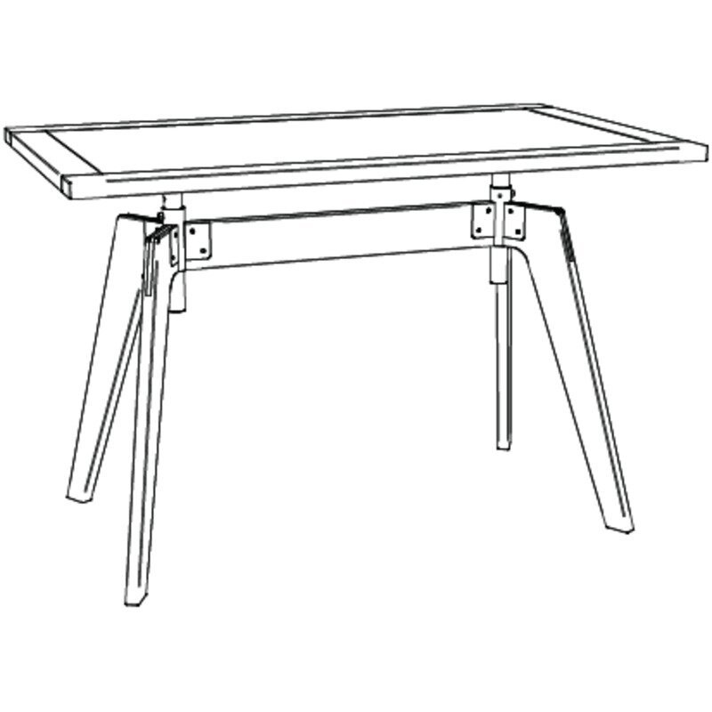 Schminktisch Scola Hasena Anthrazit / Braun – Bild 2